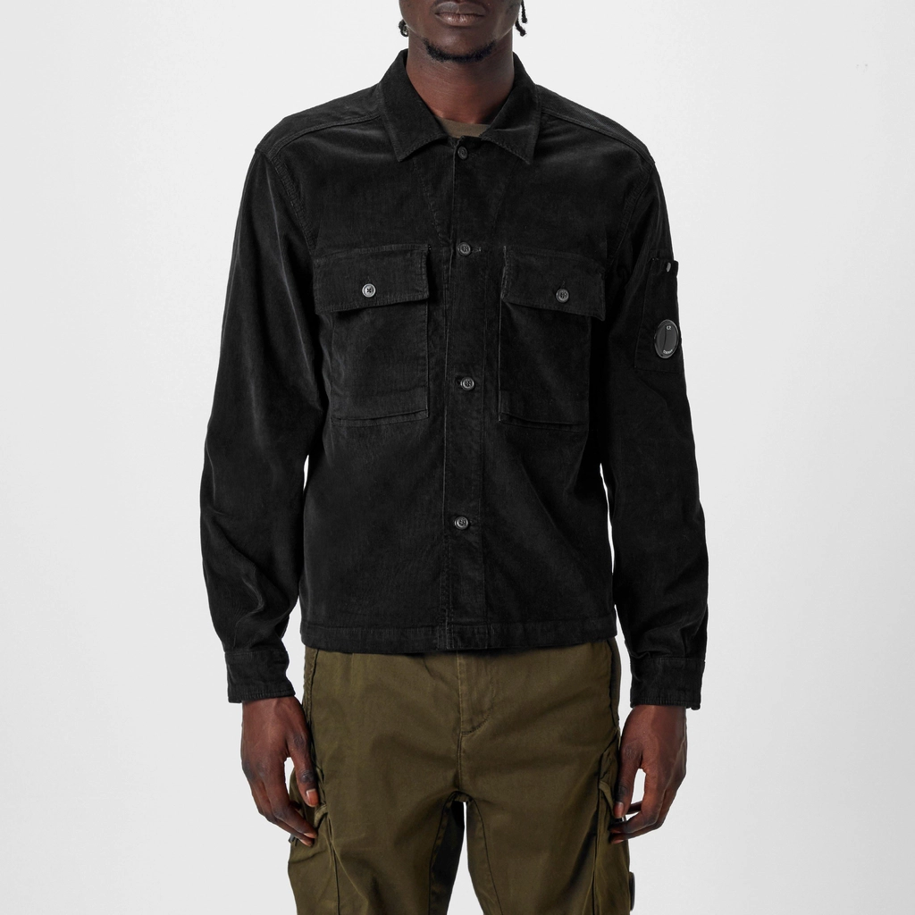 CP Company Corduroy Overshirt - Black 999